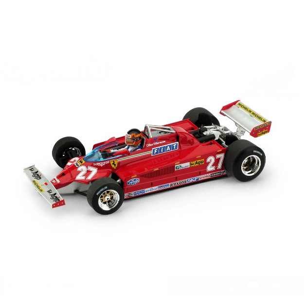 BRUMM/ブルム  フェラーリ 126CK ターボ 1981年イタリアGP #27 Villeneuve ドライバーフィギュア付