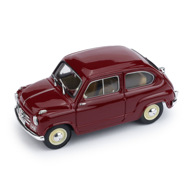 BRUMM/ブルム  フィアット 600 1Aシリーズ  1955 ハイウェイポリスカー  レッド