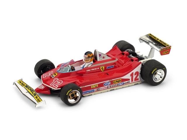 BRUMM/ブルム  フェラーリ  312 T4 1979年フランスGP　2位　#12 Gilles Villeneuve ドライバー付