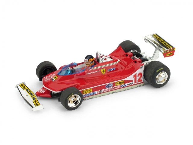 BRUMM/ブルム  フェラーリ 312 T4 1979 ロングビ-チ 1位 #12 G.Villeneuve ドライバー付