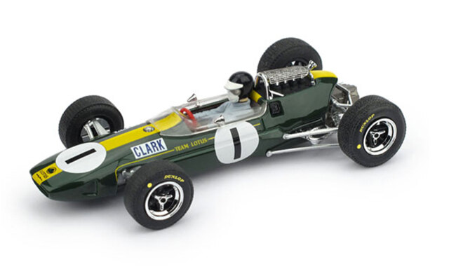 BRUMM/ブルム ロータス 33 1965年ドイツGP 1位 #1 J. CLARK ドライバーフィギュア付