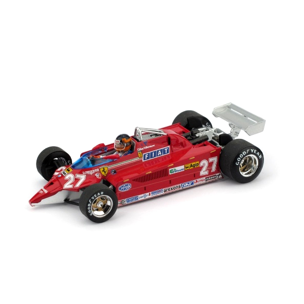 BRUMM/ブルム フェラーリ 126CK 1981 トレヴィーゾ空港 #27 G.Villeneuve VS F-104 フィギュア付