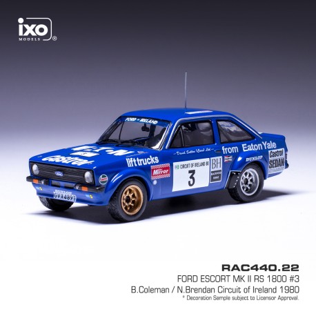 ixo/イクソ  フォード エスコート MK RS1800 サーキットオブアイルランド 1980 #3 B.Coleman/N.Brendan