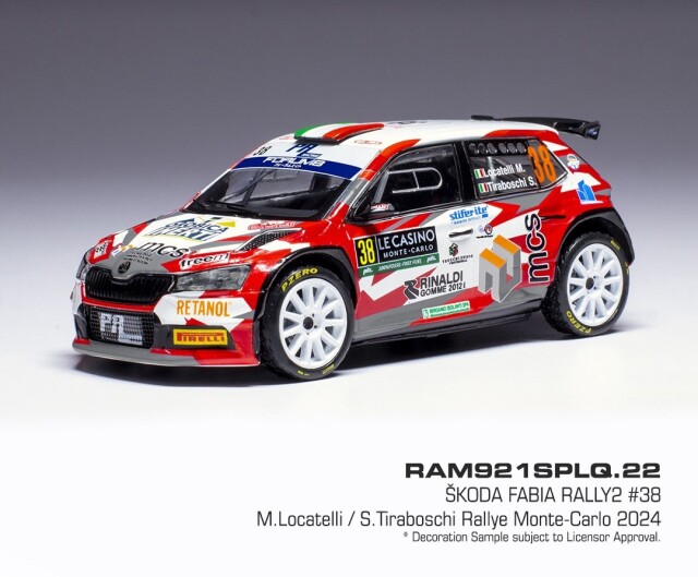 ixo/イクソ  シュコダ ファビア ラリー2 (2023) ラリーモンテカルロ 2024 #38 M.Locatelli/S.Tiraboschi