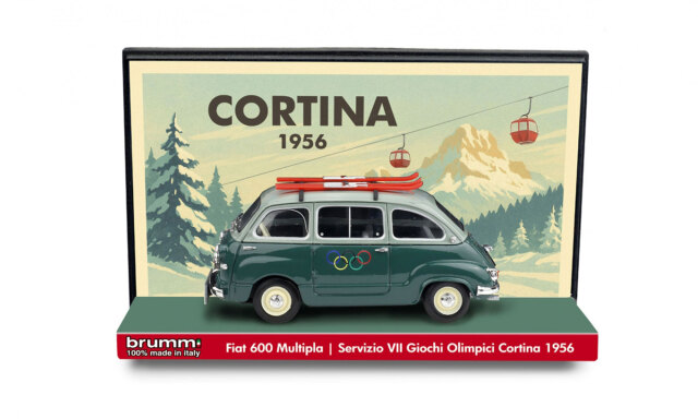 BRUMM/ブルム フィアット 600 ムルティプラ 1シリーズ 1956 セダン サービス 1956年第7回冬季オリンピック コルティナ・ダンペッツォ(イタリア)