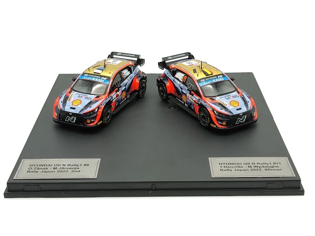KB model（ixo/イクソ）  ヒョンデ i20 N Rally1 2022年ラリー・ジャパン 1-2フィニッシュ ＃11＆＃8  2台セット