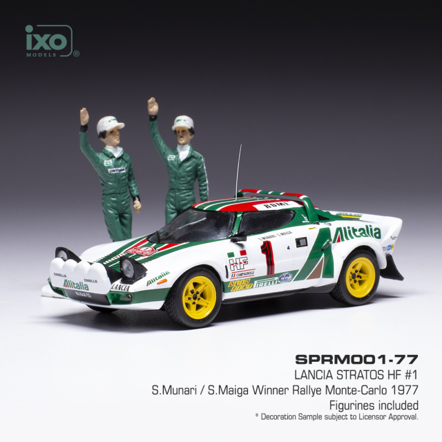 ixo/イクソ  ランチア　ストラトス HF 77モンテカルロ 優勝　#1 S.Munari/S.Maiga フィギュア付