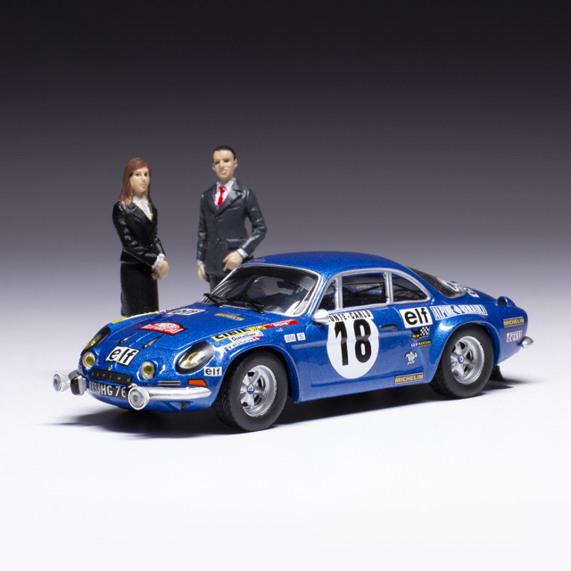 ixo/イクソ アルピーヌ ルノー 1800S 1973年モンテカルロラリー 優勝 #18 J-C.Andruet/M.Petit フィギュア付