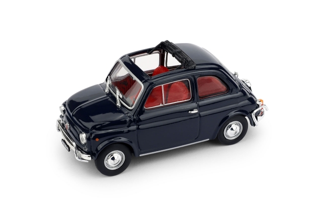 BRUMM/ブルム  フィアット 500L 1968-1972 オープン ブルーブラック レッドインテリア