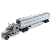 DIECAST MASTERS インターナショナル LoneStar Sleeper with 53' 冷蔵バン  シルバー