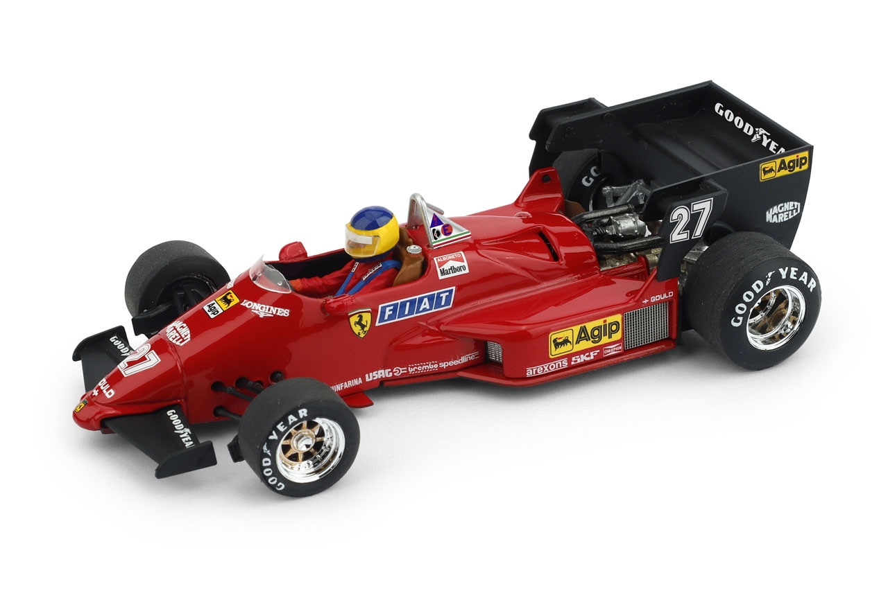 BRUMM/ブルム  フェラーリ 126 C4 1984年ベルギーGP #27 M.Alboreto ドライバーフィギュア付