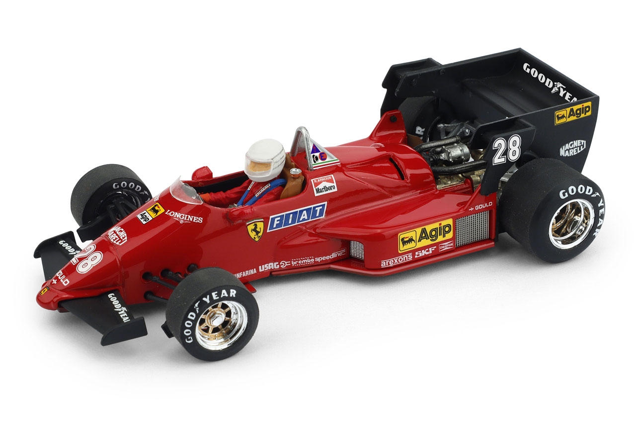 BRUMM/ブルム  フェラーリ 126 C4 1984年ベルギーGP #28 R.Arnoux ドライバーフィギュア付