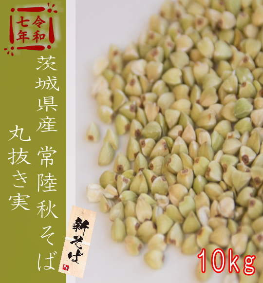 令和7年産!!茨城県産・常陸秋そば・丸抜き実【10kg】5kg×2