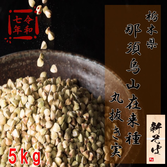 令和7年産!!栃木県産・那須烏山在来種・玄そば・磨き石抜き済み【5kg】