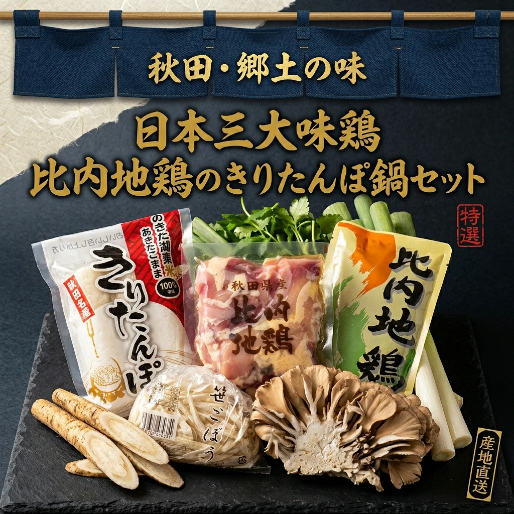 きりたんぽ鍋セット ひない鶏食品オリジナル 比内地鶏ブランド認証済み あきたこまち100%使用 プチプラ・2〜3人前・4〜5人前の3サイズ 比内地鶏スープ 正肉 ねぎ せり マイタケ 笹ごぼう 秋田名物 お取り寄せ ギフト