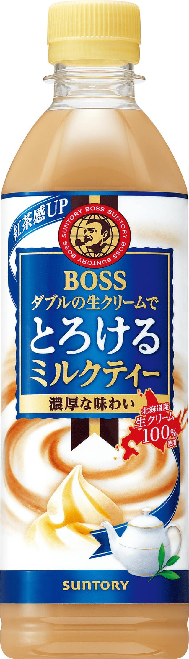 サントリー ボス　とろけるミルクティー５００ｍｌペット　24本入