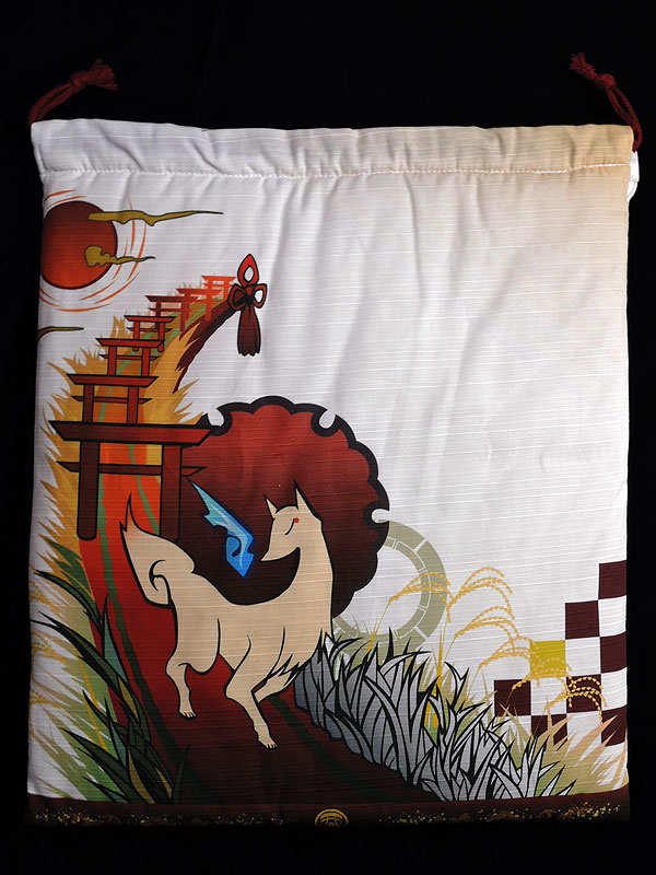 【色欠け】狐面堂：巾着「稲荷詣り」（狐面用）