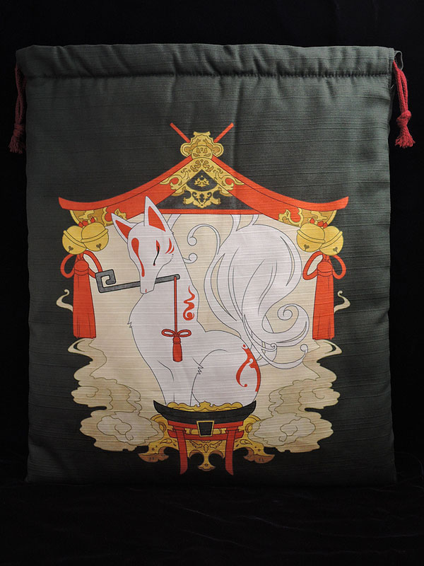 巾着「狐の社」（狐面用）