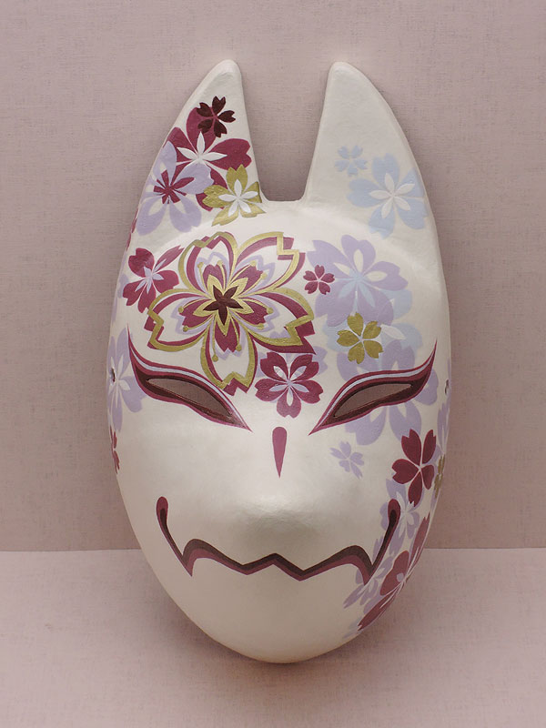 狐面「千世桜」（小）<<羽二重張り>>