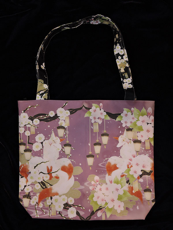 ファスナーバッグ「梅花桜花狐」