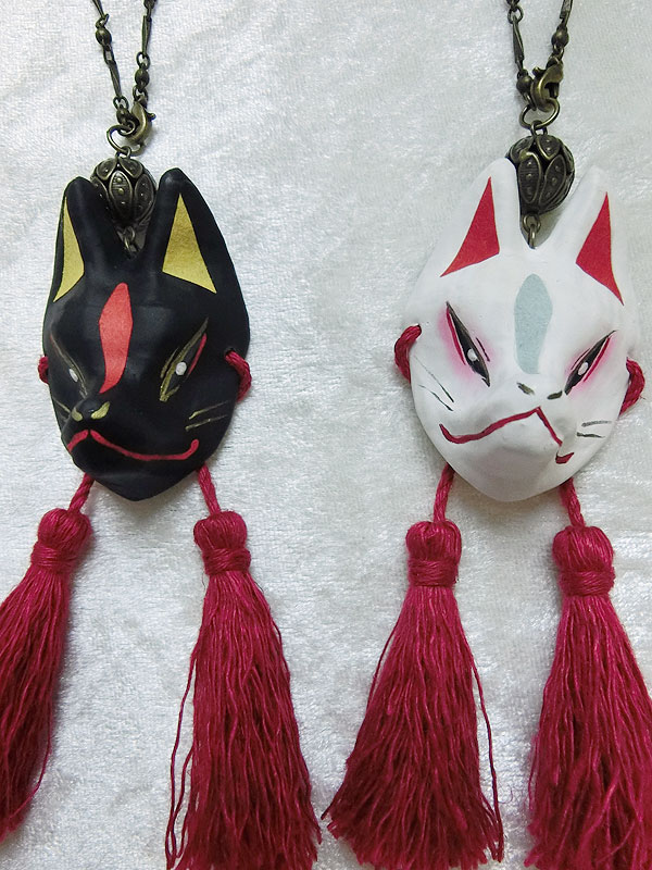 狐面飾り・彩紙