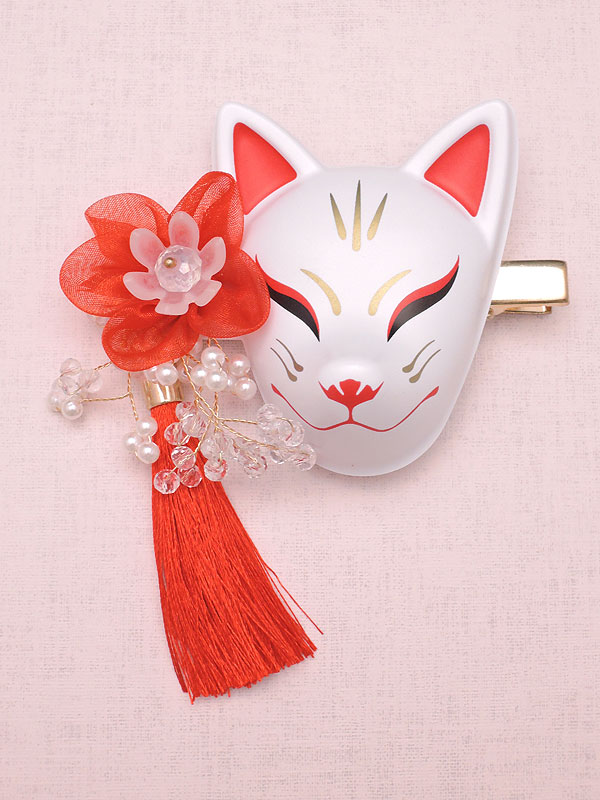 おまつりらんど：天狐ヘアクリップ