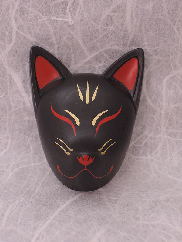 おまつりらんど：きつねマグネット（天狐　黒）