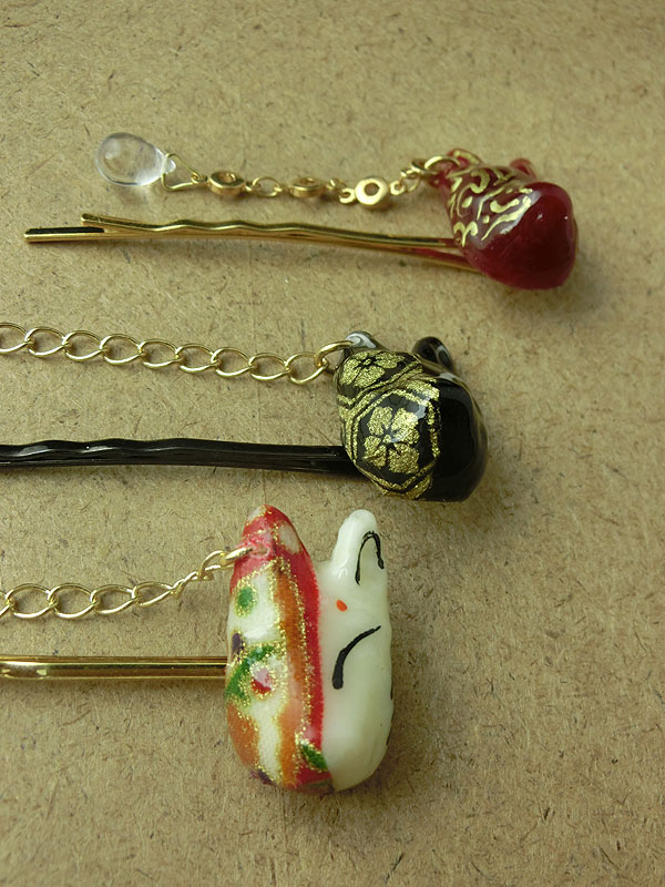 狐面髪飾り　第２弾