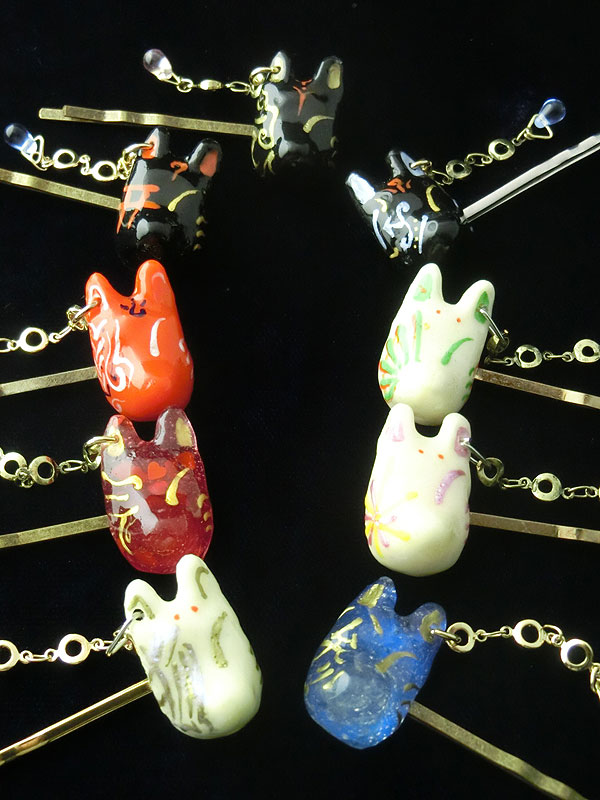 狐面髪飾り　第４弾