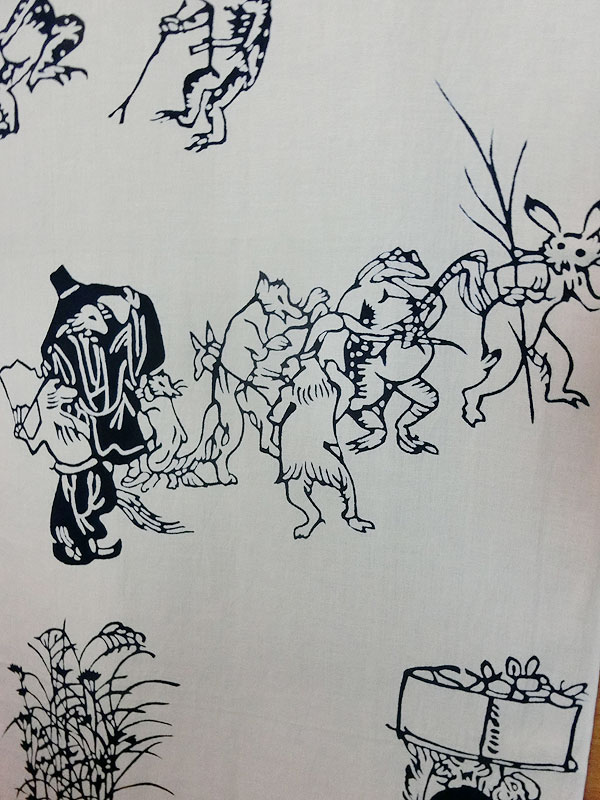戸田屋商店：鳥獣戯画手拭い