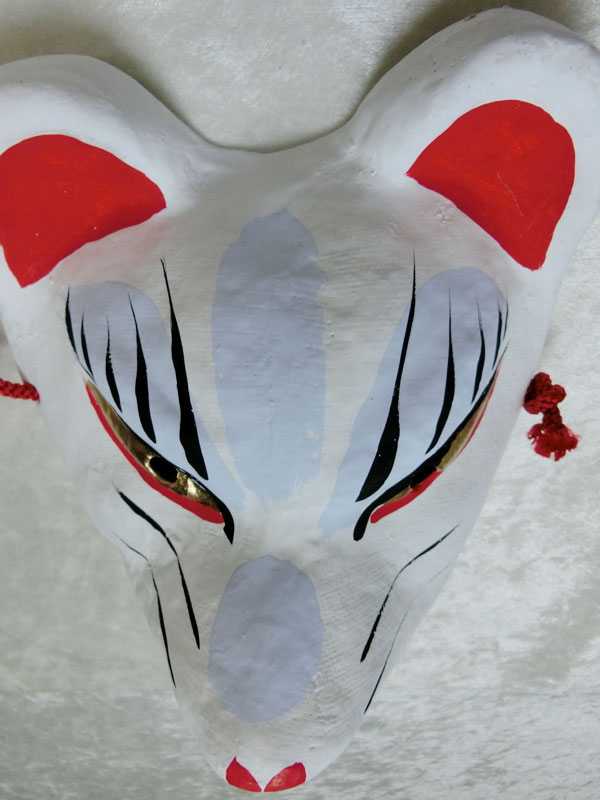 京都きつね面・白｜子狐