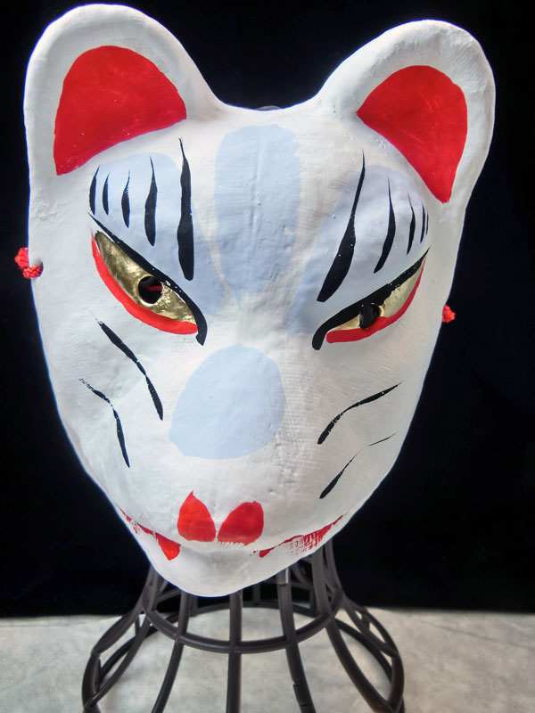 京都きつね面・白｜子狐