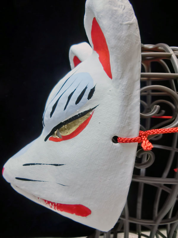 京都きつね面・白｜子狐