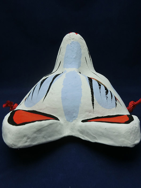 京都きつね面・白｜口開け