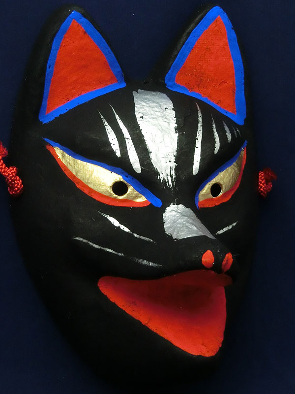 房本デザイン工芸：狐面[全二色]｜口開け