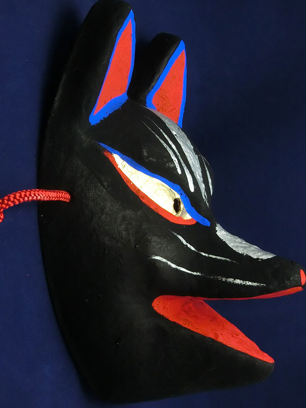 房本デザイン工芸：狐面[全二色]｜口開け