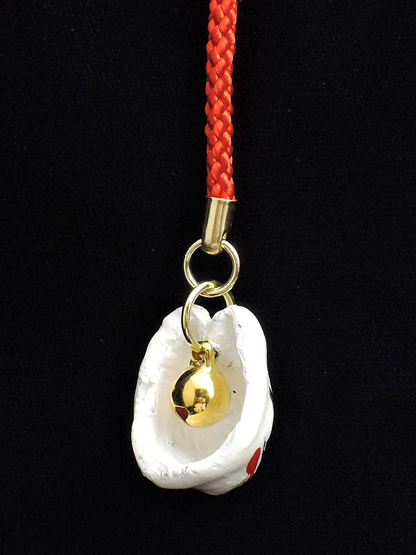 狐面根付け[全七色]白狐｜口閉じ