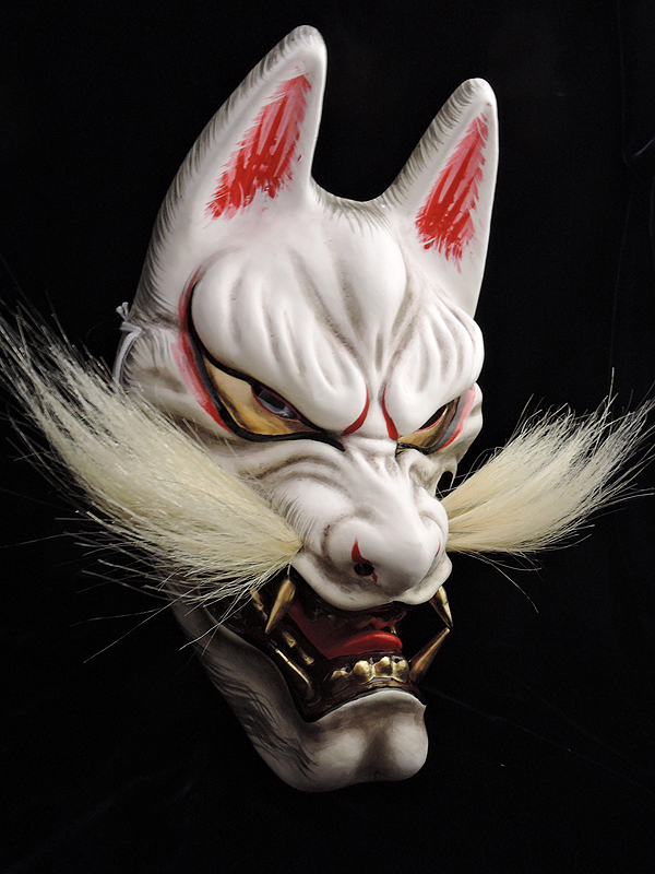 石見神楽面：悪狐（小）