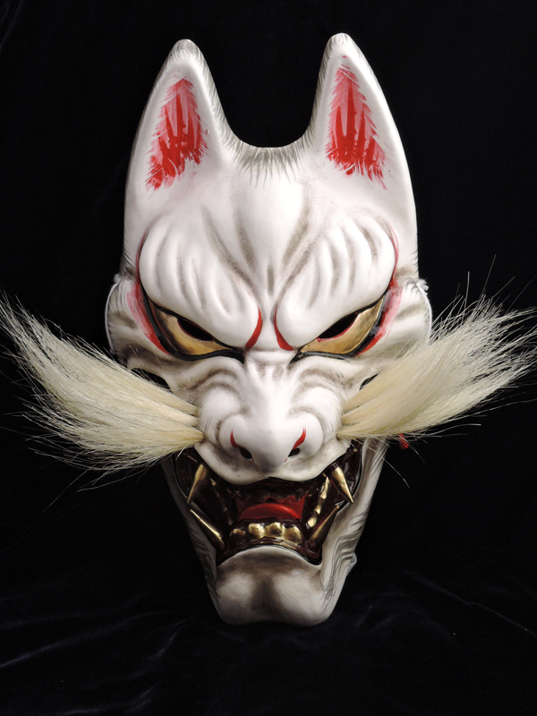 石見神楽面：悪狐（小）
