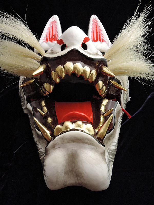 石見神楽面：悪狐（小）