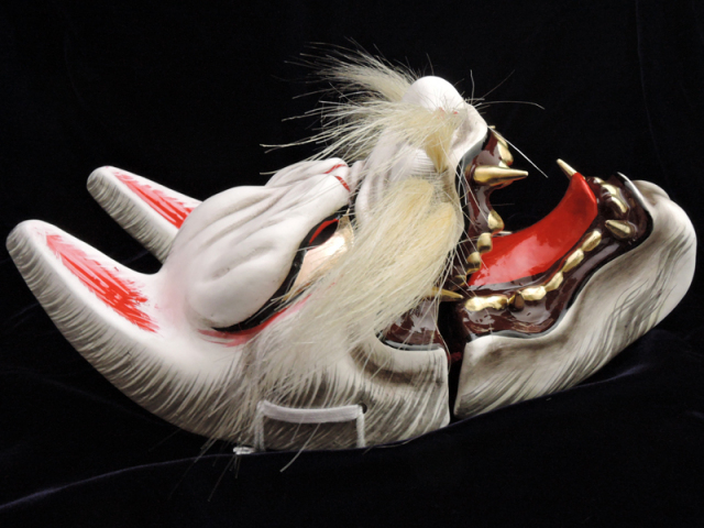 石見神楽面：悪狐（小）