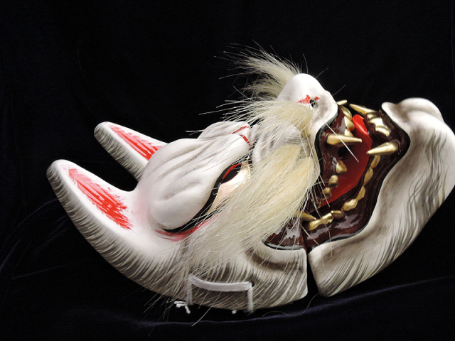 石見神楽面：悪狐（小）