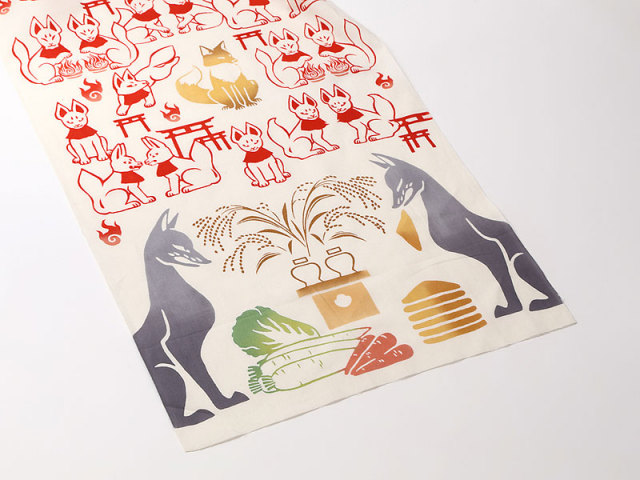 手拭い「百千狐稲荷」