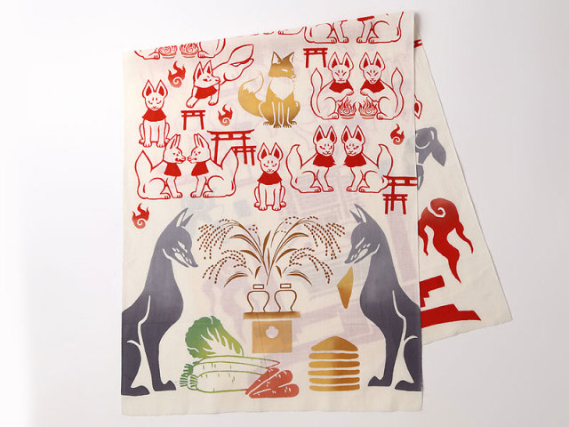 手拭い「百千狐稲荷」