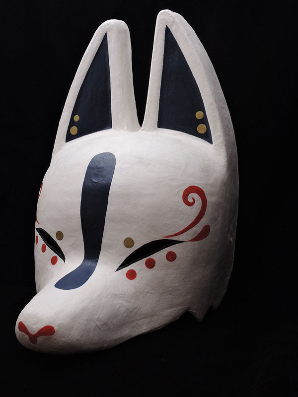 半狐面「青」≪羽二重張り≫