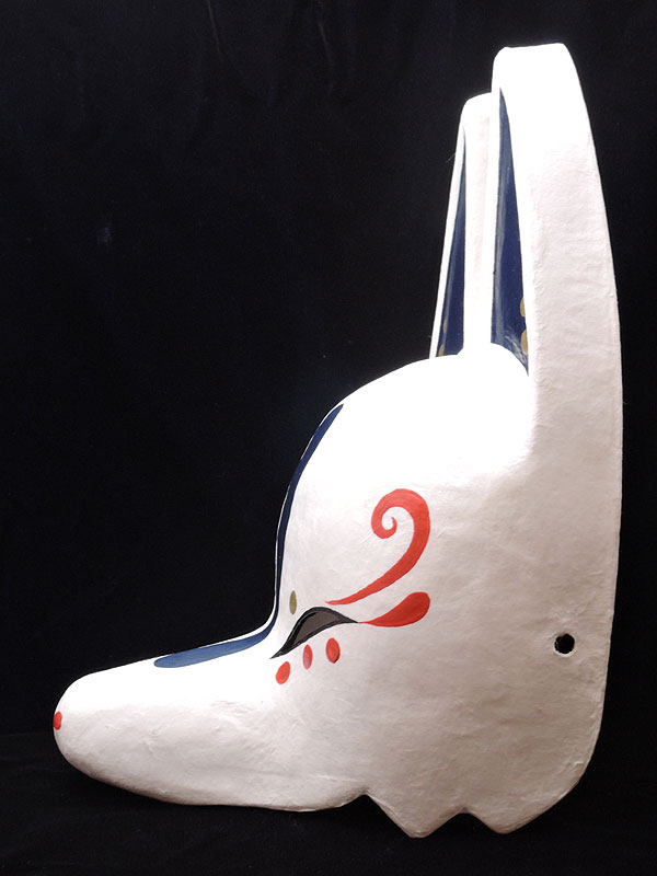 半狐面「青」≪羽二重張り≫