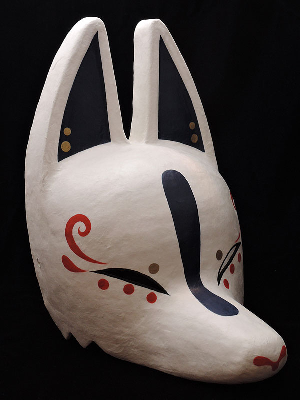 半狐面「青」≪羽二重張り≫