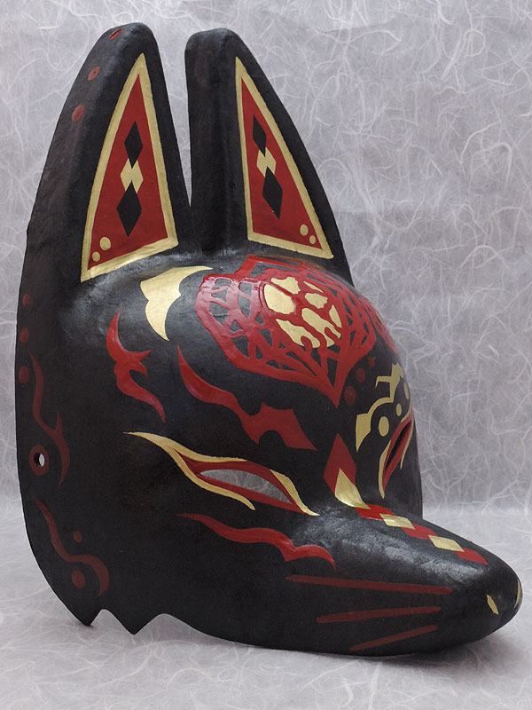 半狐面「鬼灯」≪羽二重張り≫