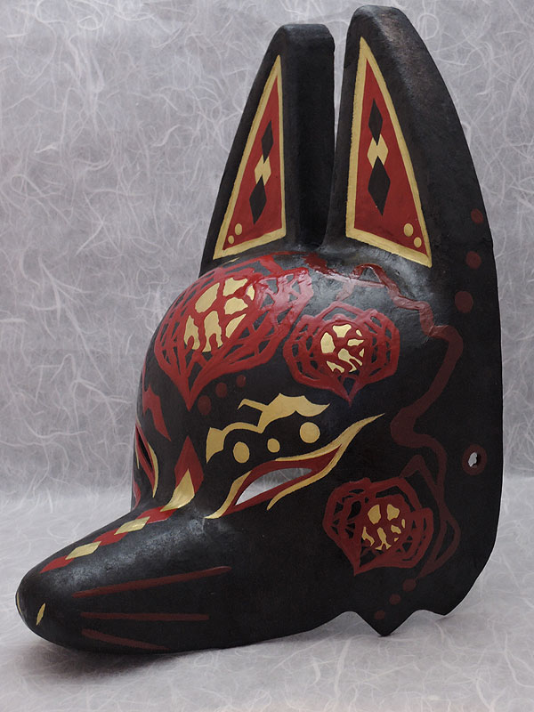 半狐面「鬼灯」≪羽二重張り≫