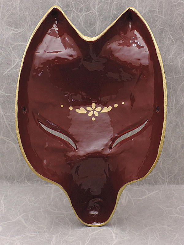 半狐面「朱華　黒」Kichi型3式